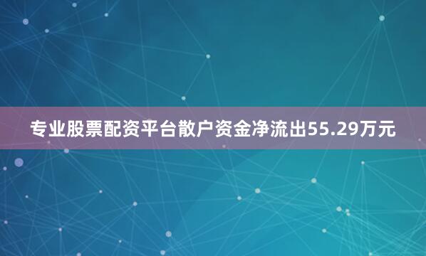 专业股票配资平台散户资金净流出55.29万元