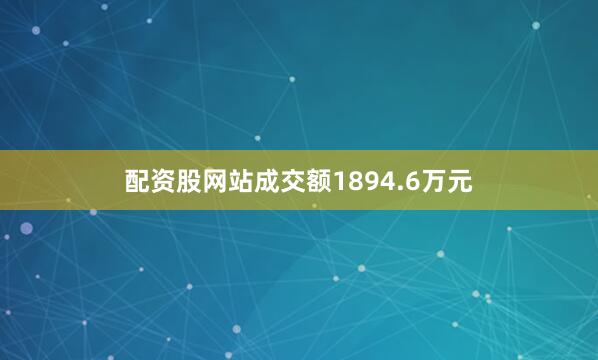 配资股网站成交额1894.6万元